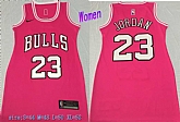 Women Bulls 23 Michael Jordan Pink Nike Swingman Jersey